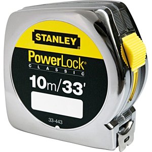 STANLEY 0-33-443 svinovací metr Powerlock ABS m/palce 10 m x 25 mm