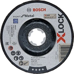 BOSCH 125x22,23mm brusný kotouč na kov Expert for Metal (6 mm) -  X-LOCK / M14