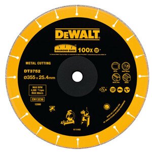 DeWALT DT3752 DIA kotouč na kov, dlažbu, beton 355mm (25,4 mm)