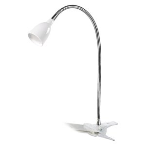 SOLIGHT WO33-W LED stolní lampička, 2.5W, 3000K, clip, bílá barva